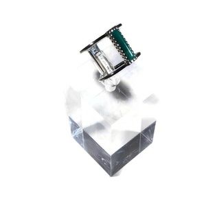 Sterling and Turquoise Open Band Ring Size 7 NIB